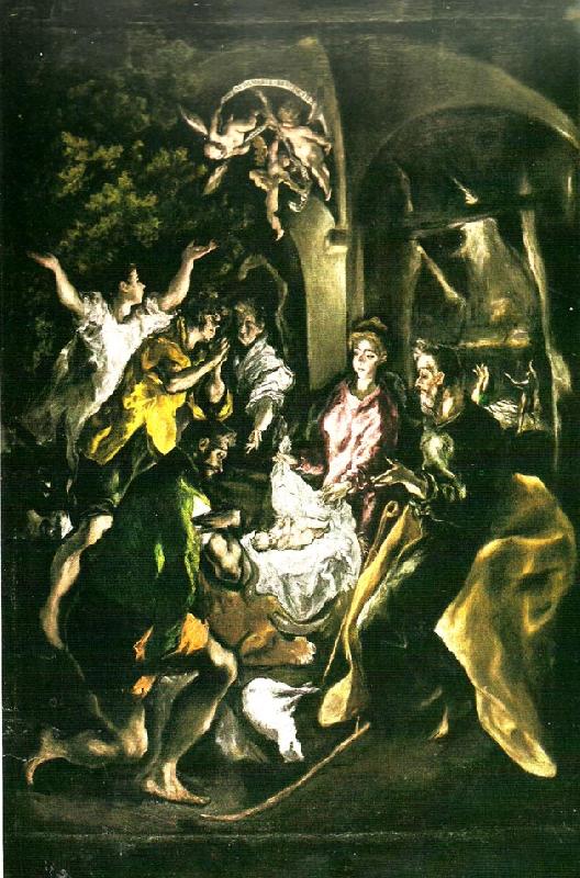 El Greco adoration of the shepherds Sweden oil painting art